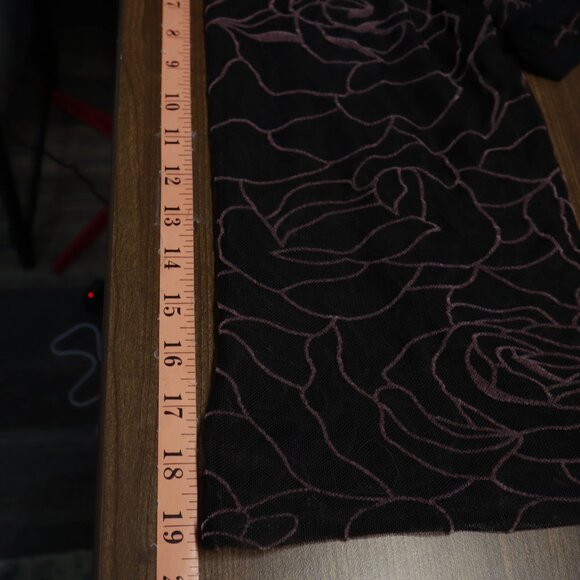 Gaze USA Sheer Mesh Tee Womens S Black 90s Vtg Grunge Y2K Emo Feminine Alt Dark - Picture 7 of 10